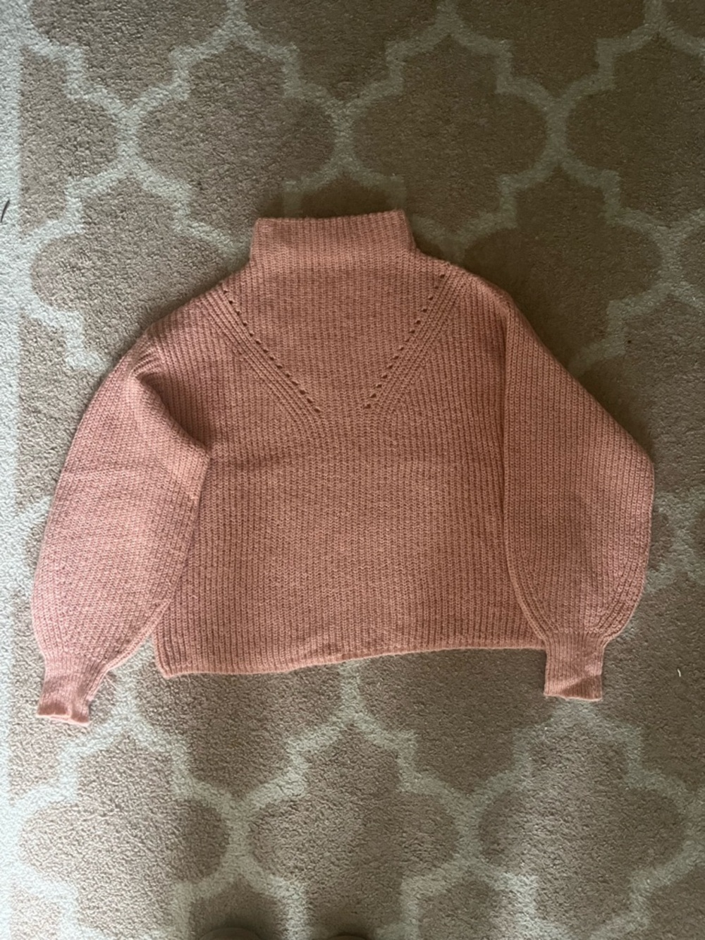 Francesca's Peachy Turtleneck Knit Sweater